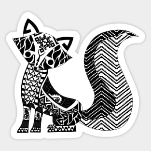 little tribal fox ecopop Sticker